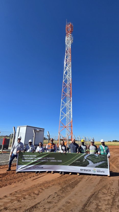 ZOPONE CONCLUIU AS TORRES DE TELECOMUNICA��ES PARA A ARAUCO (PROJETO SUCURI�)